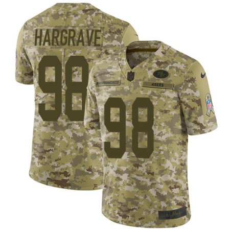 cheap 49ers #98 Javon Hargrave Camo Youth Stitched NFL Limited 2018 Salute To Service Jersey