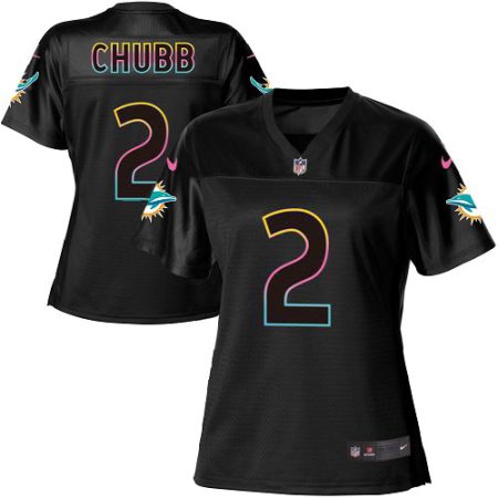 wholesale Dolphins #2 Bradley Chubb Black Women's NFL Fashion Game Jersey