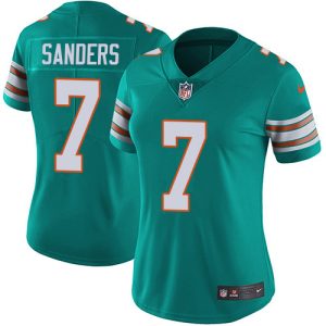 wholesale Dolphins #7 Jason Sanders Aqua Green Alternate Women's Stitched NFL Vapor Untouchable Limited Jersey