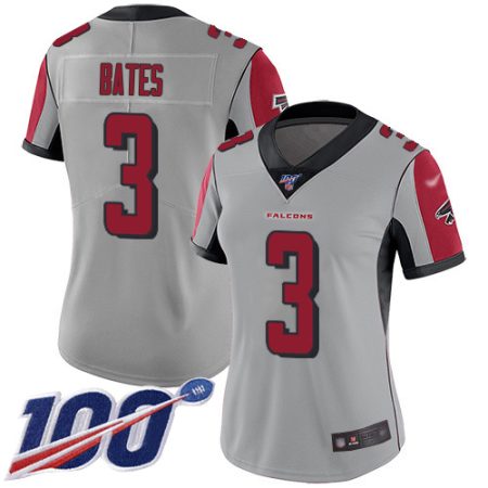 falcons #3 jessie bates silver stitched women's nfl limited inverted legend 100th season wholesale jersey