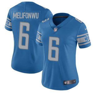 Lions #6 Ifeatu Melifonwu Blue Team Color Women's Stitched NFL Vapor Untouchable Limited Jersey
