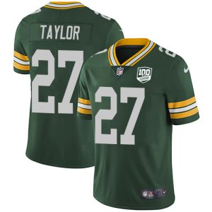 wholesale Packers #27 Patrick Taylor Green Team Color Youth 100th Season Stitched NFL Vapor Untouchable Limited Jersey