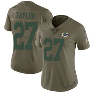packers #27 patrick taylor olive women's stitched nfl limited 2017 salute to service wholesale jersey
