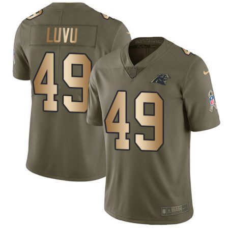 panthers #49 frankie luvu olive/gold youth stitched nfl limited 2017 salute to service wholesale jersey