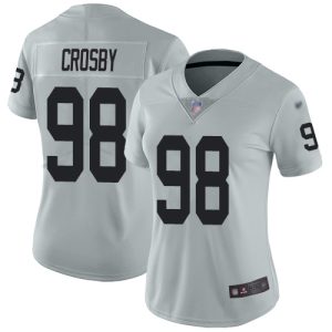 Raiders #98 Maxx Crosby Silver Women's Stitched NFL Limited Inverted Legend Jersey