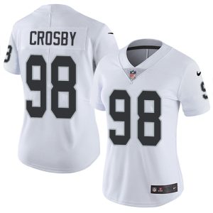 cheap Raiders #98 Maxx Crosby White Women's Stitched NFL Vapor Untouchable Limited Jersey