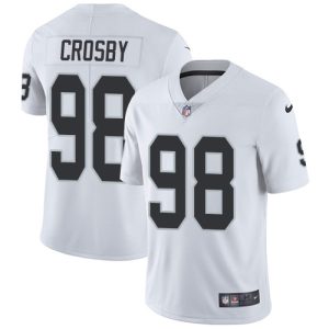wholesale Raiders #98 Maxx Crosby White Youth Stitched NFL Vapor Untouchable Limited Jersey