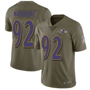 cheap Ravens #92 Justin Madubuike Olive Youth Stitched NFL Limited 2017 Salute To Service Jersey