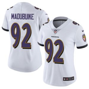 ravens #92 justin madubuike white women's stitched nfl vapor untouchable limited wholesale jersey