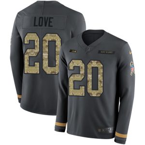 seahawks #20 julian love anthracite salute to service youth stitched nfl limited therma long sleeve cheap jersey