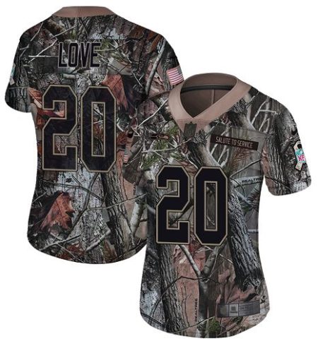 wholesale Seahawks #20 Julian Love Camo Women's Stitched NFL Limited Rush Realtree Jersey