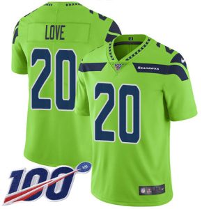 seahawks #20 julian love green youth stitched nfl limited rush cheap jersey