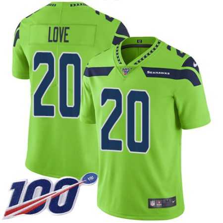 seahawks #20 julian love green youth stitched nfl limited rush cheap jersey