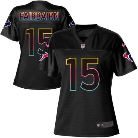 Texans #15 Ka'imi Fairbairn Black Women's NFL Fashion Game Jersey