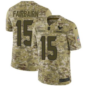 texans #15 ka'imi fairbairn camo youth stitched nfl limited 2018 salute to service wholesale jersey