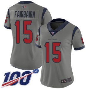 wholesale Texans #15 Ka'imi Fairbairn Gray Women's Stitched NFL Limited Inverted Legend 100th Season Jersey
