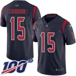 Texans #15 Ka'imi Fairbairn Navy Blue Youth Stitched NFL Limited Rush 100th Season Jersey