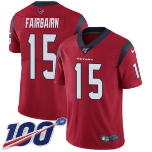 cheap Texans #15 Ka'imi Fairbairn Red Alternate Youth Stitched NFL 100th Season Vapor Untouchable Limited Jersey