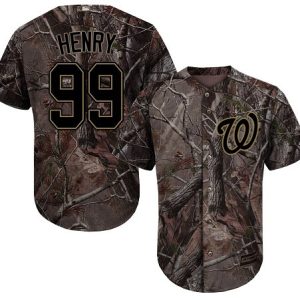 Nationals #99 Cole Henry Camo Realtree Collection Cool Base Stitched Youth MLB Jersey