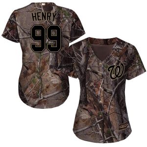 Nationals #99 Cole Henry Camo Realtree Collection Cool Base Women's Stitched MLB Jersey