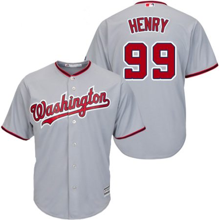 Nationals #99 Cole Henry Grey New Cool Base Stitched MLB Jersey