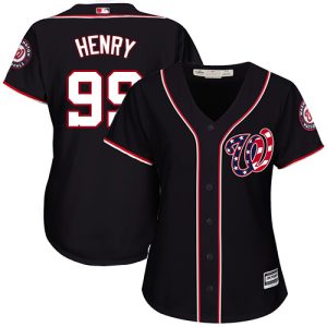 Nationals #99 Cole Henry Navy Blue Alternate Women's Stitched MLB Jersey