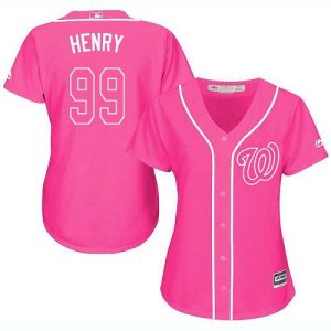 cheap Nationals #99 Cole Henry Pink Fashion Women's Stitched MLB Jersey