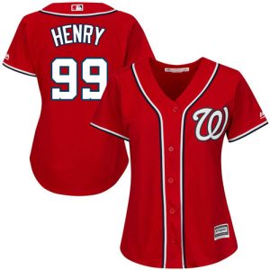 nationals #99 cole henry red alternate women's stitched mlb wholesale jersey