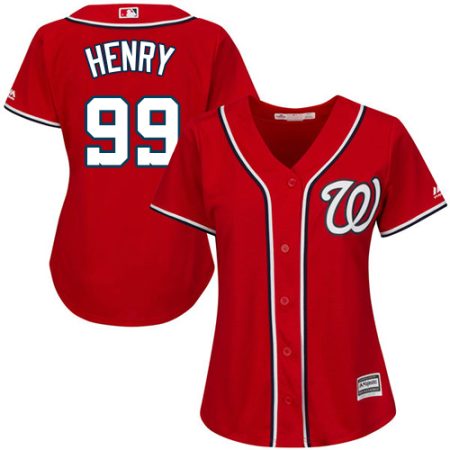 nationals #99 cole henry red alternate women's stitched mlb wholesale jersey