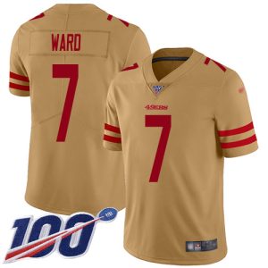 49ers #7 Charvarius Ward Gold Youth Stitched NFL Limited Inverted Legend Jersey