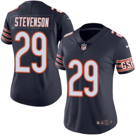 Bears #29 Tyrique Stevenson Navy Blue Team Color Women's Stitched NFL Vapor Untouchable Limited Jersey