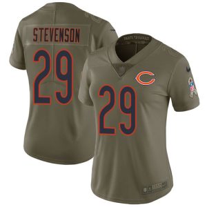 bears #29 tyrique stevenson olive women's stitched nfl limited 2017 salute to service wholesale jersey