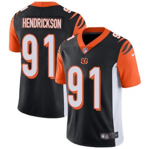 bengals #91 trey hendrickson black team color youth stitched nfl vapor untouchable limited wholesale jersey