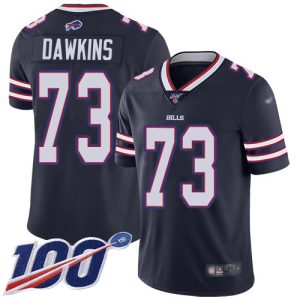 Bills #73 Dion Dawkins Navy Youth Stitched NFL Limited Inverted Legend 100th Season Jersey
