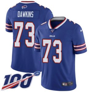 cheap Bills #73 Dion Dawkins Royal Blue Team Color Youth Stitched NFL 100th Season Vapor Limited Jersey
