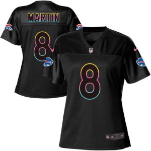 Bills #8 Sam Martin Black Women's NFL Fashion Game Jersey