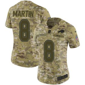 Bills #8 Sam Martin Camo Women's Stitched NFL Limited 2018 Salute to Service Jersey