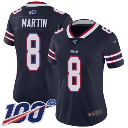 Bills #8 Sam Martin Navy Women's Stitched NFL Limited Inverted Legend 100th Season Jersey