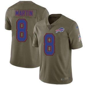 wholesale Bills #8 Sam Martin Olive Youth Stitched NFL Limited 2017 Salute To Service Jersey