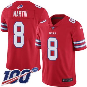 Bills #8 Sam Martin Red Youth Stitched NFL Limited Rush 100th Season Jersey