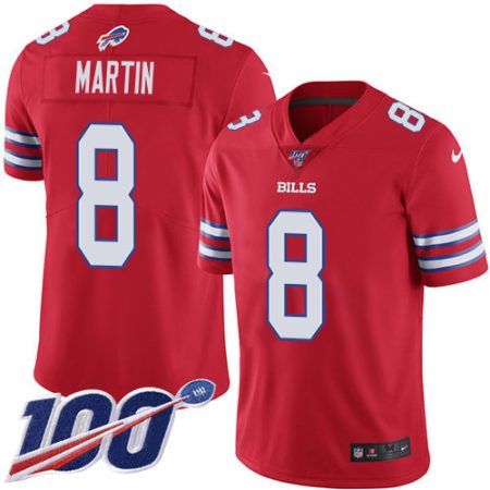 Bills #8 Sam Martin Red Youth Stitched NFL Limited Rush 100th Season Jersey