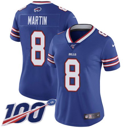 Bills #8 Sam Martin Royal Blue Team Color Women's Stitched NFL 100th Season Vapor Untouchable Limited Jersey
