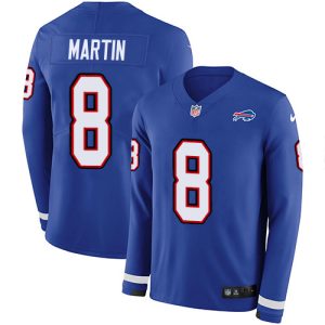 bills #8 sam martin royal blue team color youth stitched nfl limited therma long sleeve wholesale jersey