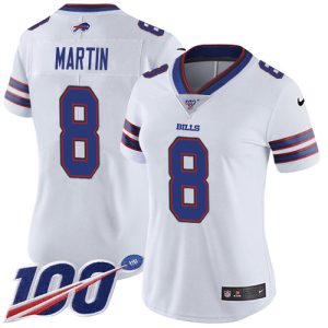 bills #8 sam martin white women's stitched nfl 100th season vapor untouchable limited cheap jersey