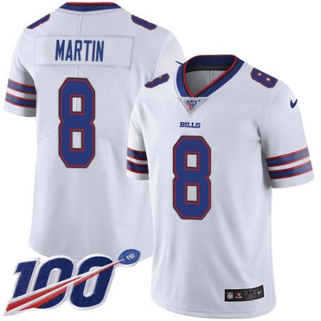wholesale Bills #8 Sam Martin White Youth Stitched NFL 100th Season Vapor Limited Jersey