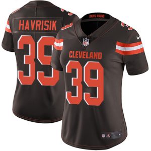 Browns #39 Lucas Havrisik Brown Team Color Women's Stitched NFL Vapor Untouchable Limited Jersey