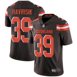 Browns #39 Lucas Havrisik Brown Youth Stitched NFL Limited Rush Jersey