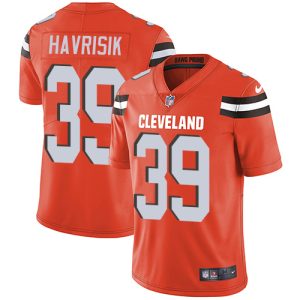 Browns #39 Lucas Havrisik Orange Alternate Youth Stitched NFL Vapor Untouchable Limited Jersey