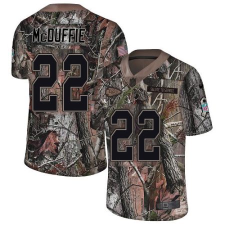 Chiefs #22 Trent McDuffie Camo Youth Stitched NFL Limited Rush Realtree Jersey