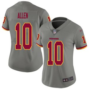 Commanders #10 Kazmeir Allen Gray Women's Stitched NFL Limited Inverted Legend Jersey